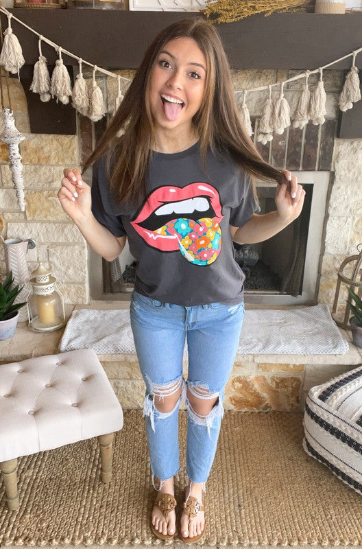 Hot Lips Spring Flowers T Shirt