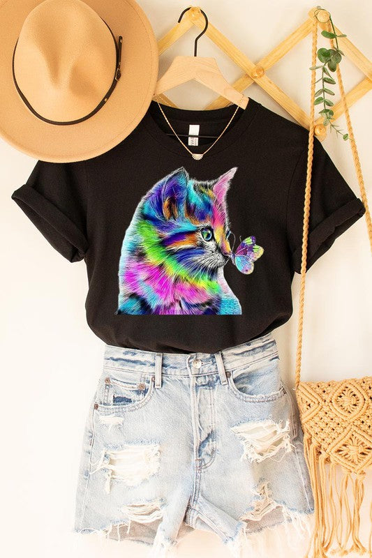 Rainbow Kitty Short Sleeve T Shirt