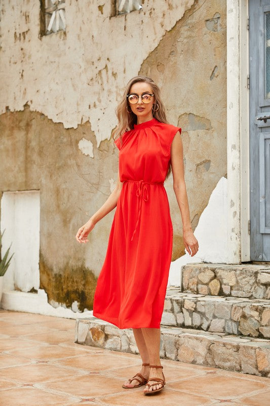 Women Casual Summer Sleeveless Halter Neck Dress